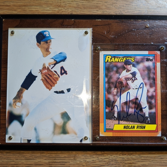 Topps Other - Mickey Mantle and Signed Nolan Ryan Plaques